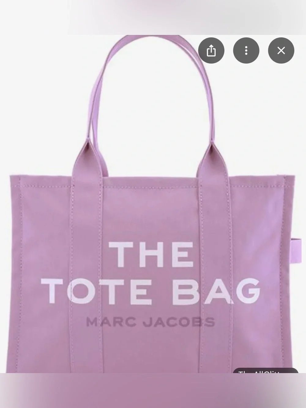 NWT Marc Jacobs The Canvas Large Tote Bag Wisteria Purple